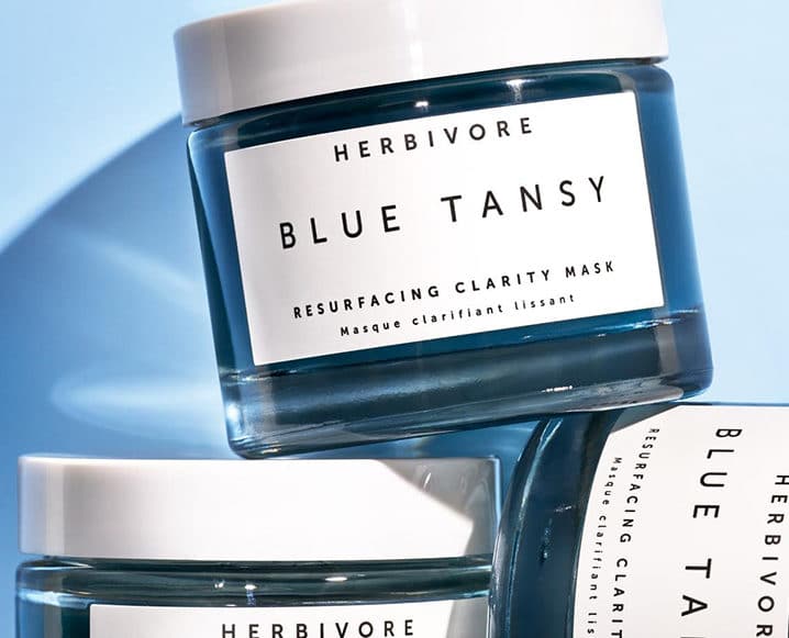 Winter Beauty Staples herbivore blue tansy mask