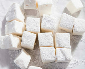 Marshmallows + Fudge For A Healthy Hot Chocolate Charcuterie Board