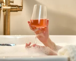 wine in the tub