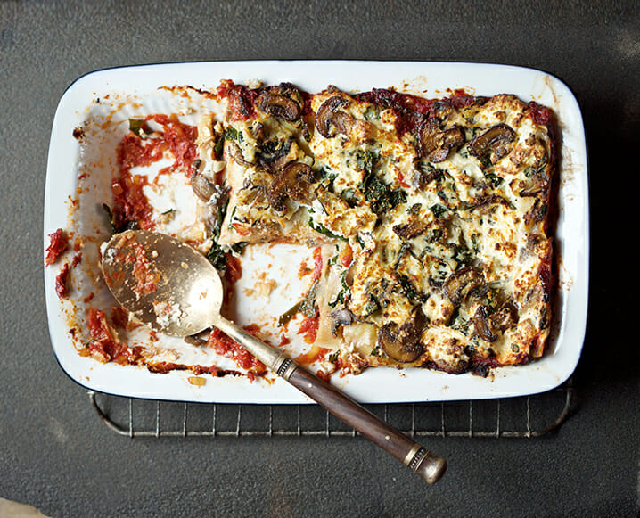 Clean, Green Lasagna With Kale Marinara Sauce