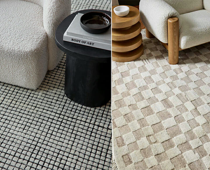 checkered rugs