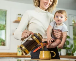 rasa alternative coffee mom with baby