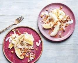 vegan banana split breakfast