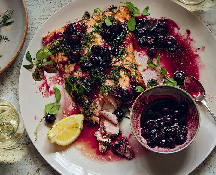Salmon With Blueberry orchard cookbook