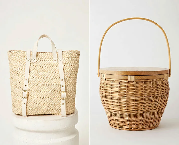 straw beach bags