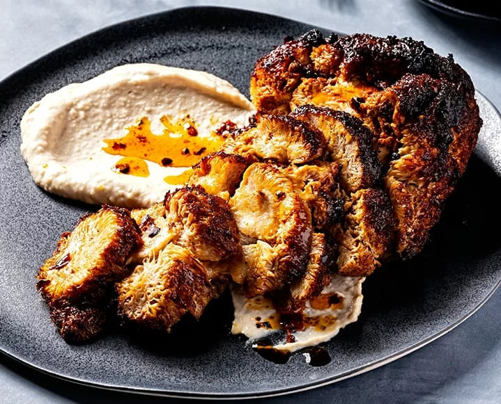 lion's mane mushrooms recipe with tahini recipe