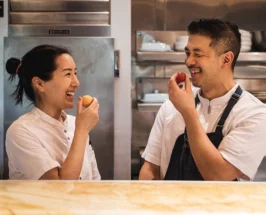 A Culinary Ode to Spring: Husband-Wife Chefs Makoto Ono and Amanda Cheng’s Li Hing Tomato Salad