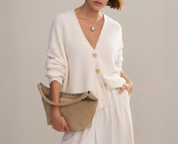 Jenni Kayne Cropped Cashmere Cocoon Cardigan