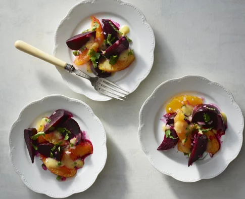 Roasted Beet Salad with Oranges and Herbs