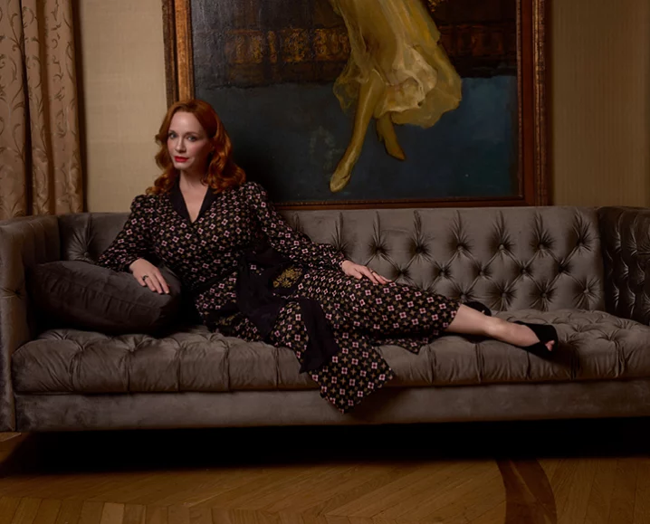 Christina Hendricks X Joanie collection features twelve heirloom dresses named after the heady scents of aromatic flowers used in perfume making, and the feelings their fragrances evoke.