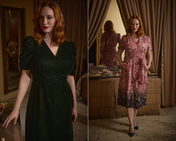 Christina Hendricks X Joanie collection features twelve heirloom dresses named after the heady scents of aromatic flowers used in perfume making, and the feelings their fragrances evoke.