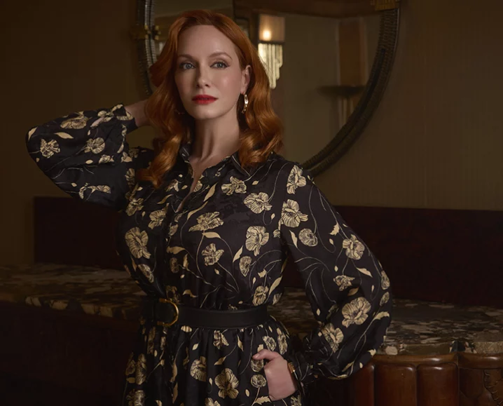 Christina Hendricks X Joanie collection features twelve heirloom dresses named after the heady scents of aromatic flowers used in perfume making, and the feelings their fragrances evoke.