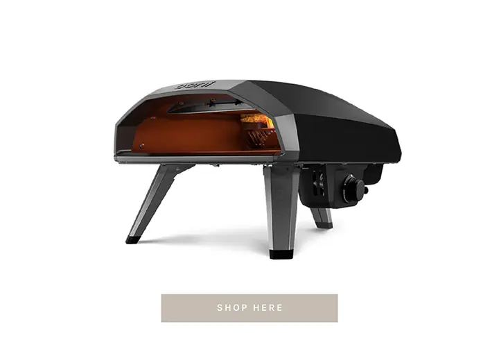 Ooni Koda 2 outdoor gas pizza oven in backyard