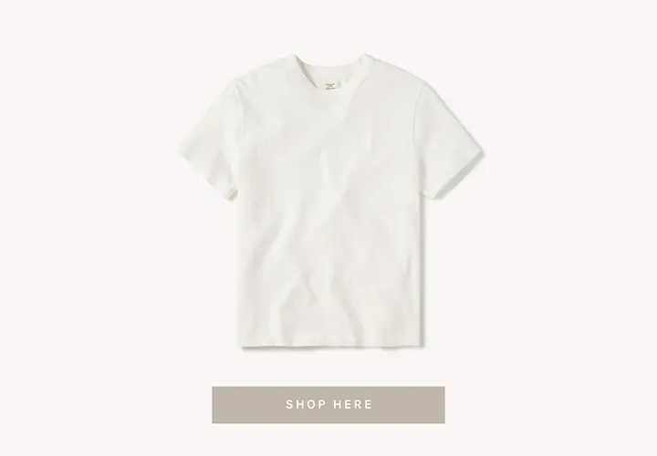 Buck Mason white Field-Spec heavy cotton tee on model