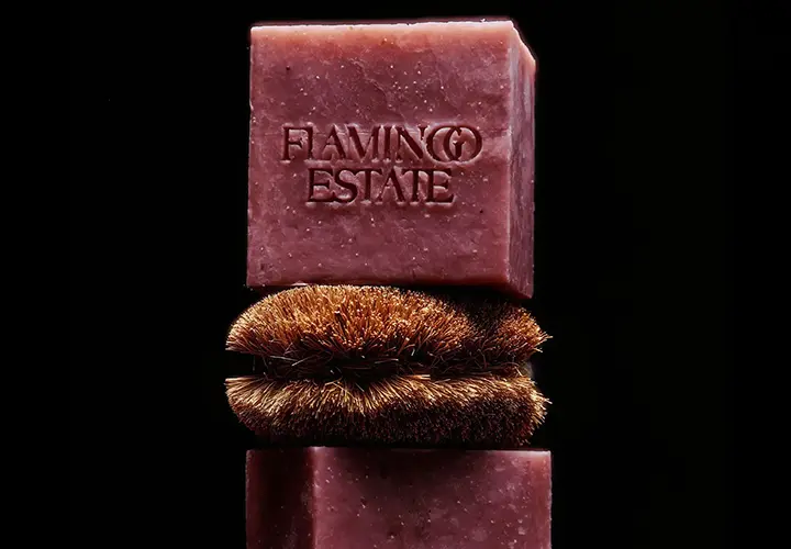 Flamingo Estate fig soap with natural body brush