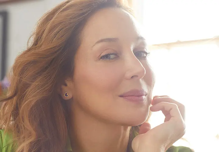 Close-up portrait of Tata Harper, founder of Tata Harper Skincare