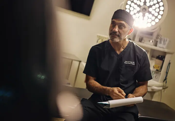 Dr. Amir Karam discussing facial aging and aesthetic treatments