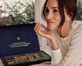 Meghan Markle with the As ever chocolate Advent calendar