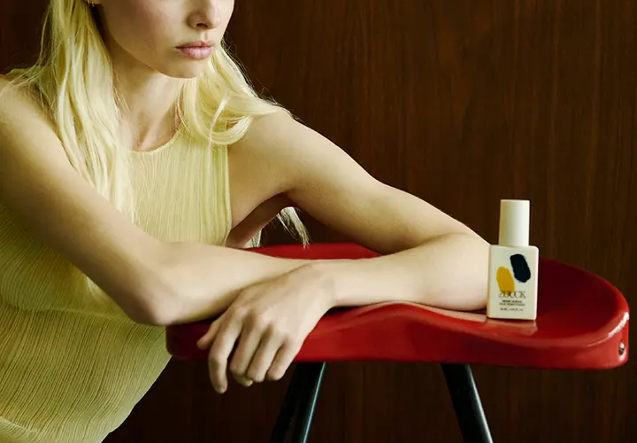 Zouck mineral sunscreen featured in an editorial skincare portrait